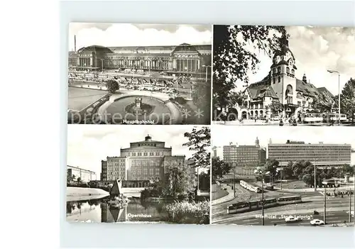 Leipzig Hauptbahnhof Kirche Opernhaus Interhotel Stadt Leipzig Kat. Leipzig