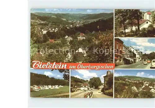 Bielstein Panorama Ortsansichten Kat. Wiehl