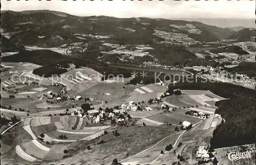 Saig Schwarzwald Fliegeraufnahme mit Feldberg Kat. Lenzkirch