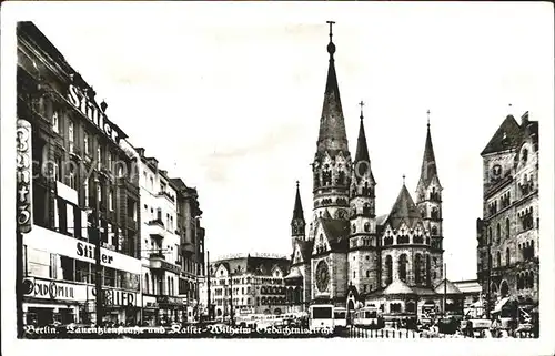 Berlin Tauentzienstrasse und Kaiser Wilhelm Gedaechniskirche Kat. Berlin