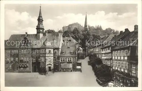 Blankenburg Harz Marktplatz Rathaus Schloss Kat. Blankenburg