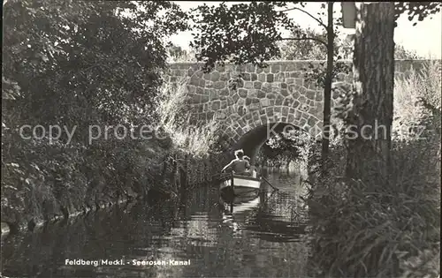 Feldberg Mecklenburg Seerosen Kanal Boot Kat. Feldberger Seenlandschaft