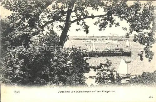 Kiel Blick von Duestenbrook auf Kriegshafen Kat. Kiel