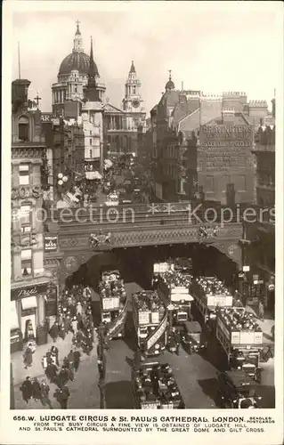 London Ludgate Circus and St. Pauls Cathedral Kat. City of London