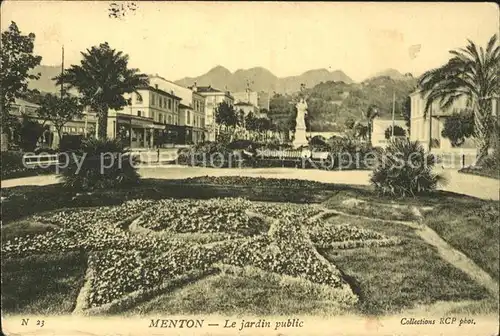 Menton Alpes Maritimes Le Jarding Public Kat. Menton