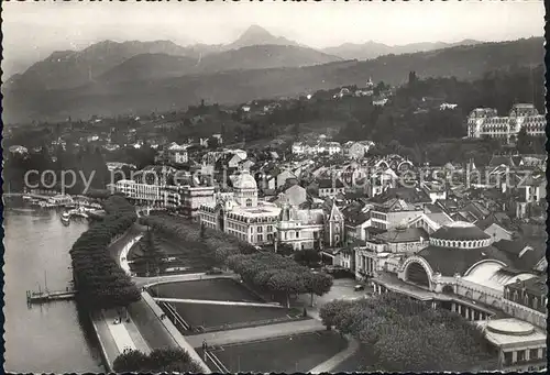 Evian les Bains Haute Savoie Fliegeraufnahme Casino quais du Leman Kat. Evian les Bains