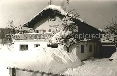 Siegsdorf Oberbayern Haus Grasser im Winter Kat. Siegsdorf