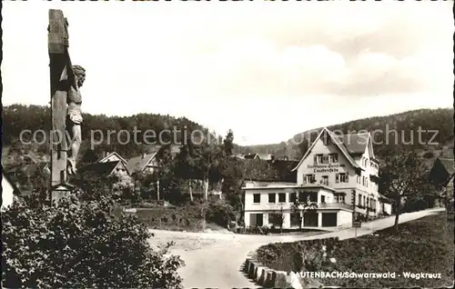 Lautenbach Renchtal Wegkreuz Gasthaus Pension Kat. Lautenbach