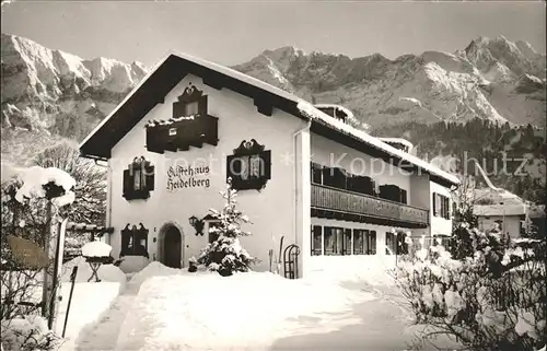 Garmisch Partenkirchen G?stehaus Heidelberg Winterimpressionen Alpen Kat. Garmisch Partenkirchen