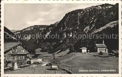 Bisisthal Gasthaus zum Sch?nenboden Kirche Kat. Bisisthal