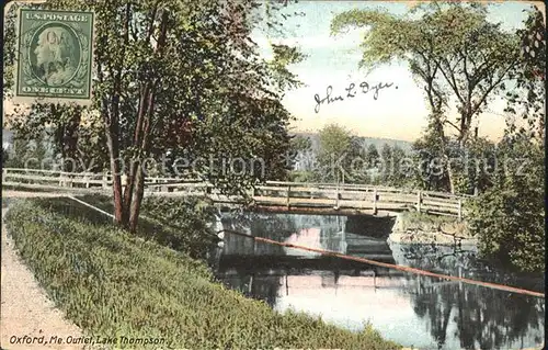 Oxford Maine Lake Thompson Bridge Kat. Oxford