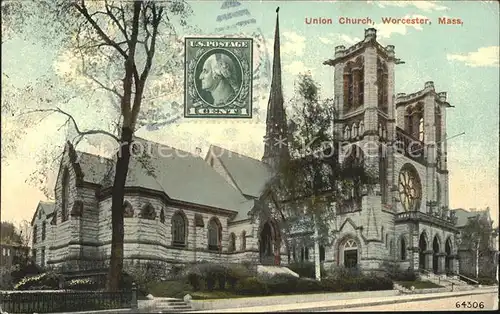 Worcester Massachusetts Union Church Kat. Worcester