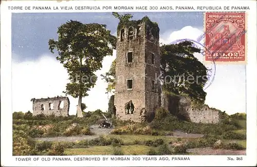 Panama City Panama Torre de Panama La Vieja destruida por Morgan Stempel auf AK Kat. Panama City