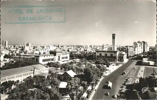 Casablanca Panorama Services Municipaux Palais de Justice Theatre Municipal Immeuble Liberte Kat. Casablanca
