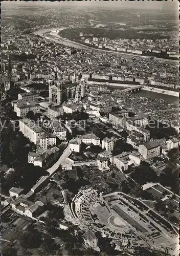 Lyon France Theatre Romain Basilique de Fourviere Saone et Rhone vue aerienne Kat. Lyon