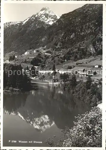 Wassen UR mit Stausee Alpen Kat. Wassen