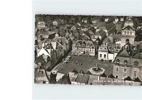 Weilburg Marktplatz Fliegeraufnahme Kat. Weilburg Lahn