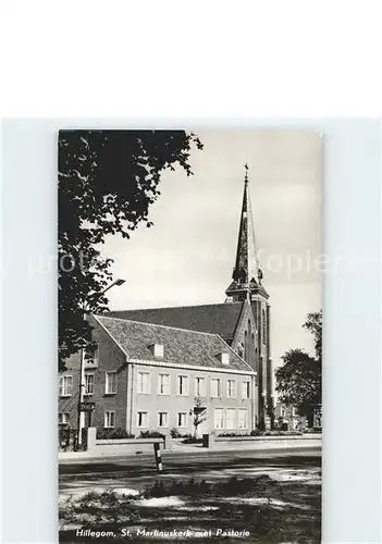 Hillegom St Martinuskerk met Pastorie Kirche Kat. Hillegom