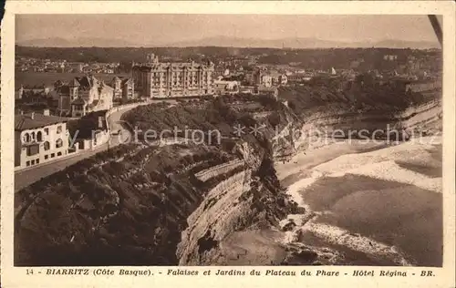 Biarritz Pyrenees Atlantiques Falaises et Jardins du Plateau du Phare Hotel Regina Kat. Biarritz