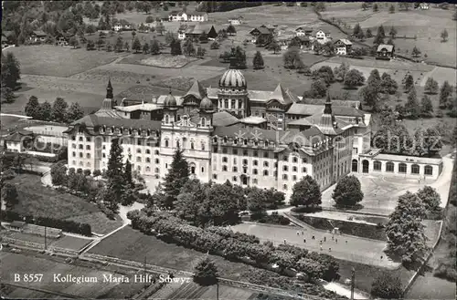 Schwyz Kollegium Maria Hilf Fliegeraufnahme Kat. Schwyz