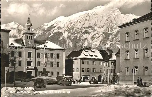 Bad Reichenhall Marktplatz mit Hochstaufen Chiemgauer Alpen Kat. Bad Reichenhall