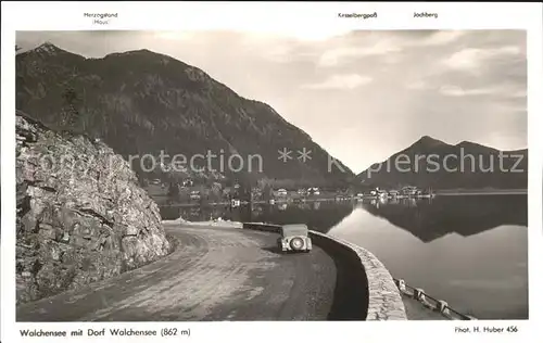 Walchensee Uferstrasse Alpen Kat. Kochel a.See