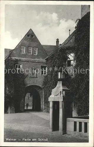 Weimar Thueringen Partie am Schloss Torbogen Kat. Weimar