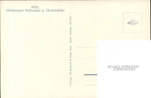 Kiel Holtenauer Schleusen und Hochbruecke Kat. Kiel