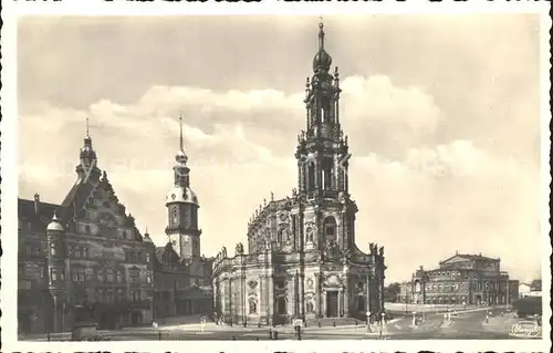 Dresden Georgentor Schloss Katholische Hofkirche Oper Kat. Dresden Elbe
