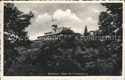 Koetzschenbroda Berggasthaus Friedensburg Kat. Radebeul