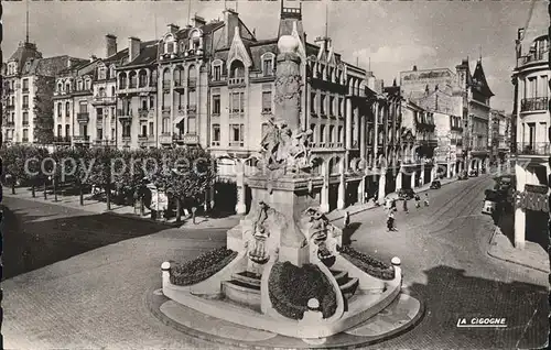 Reims Champagne Ardenne Place Drouet d Erlon et Fontaine Sube Kat. Reims