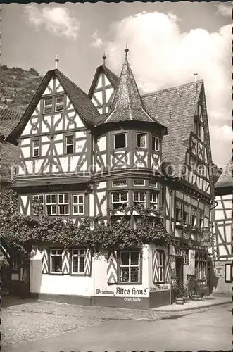 Bacharach Rhein Weinhaus Altes Haus Fachwerkhaus Kat. Bacharach