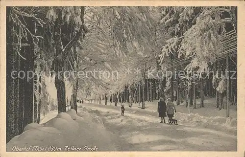 Oberhof Thueringen Zellaer Strasse im Winter Kat. Oberhof Thueringen