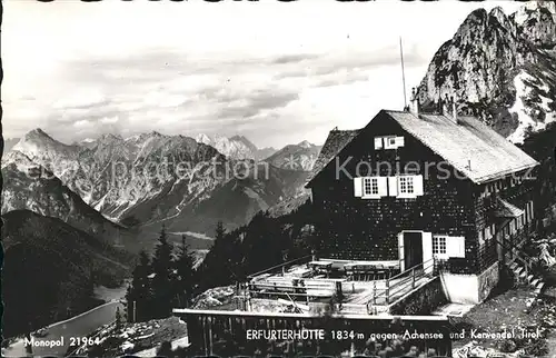 Erfurterhuette Panorama Karwendelgebirge Kat. Eben am Achensee