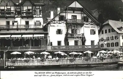 St Wolfgang Salzkammergut Hotel Restaurant Weisses Roessl Wolfgangsee Gedicht Kat. St. Wolfgang im Salzkammergut