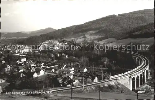 Payerbach Panorama Eisenbahnbruecke Sommerfrische Kat. Payerbach