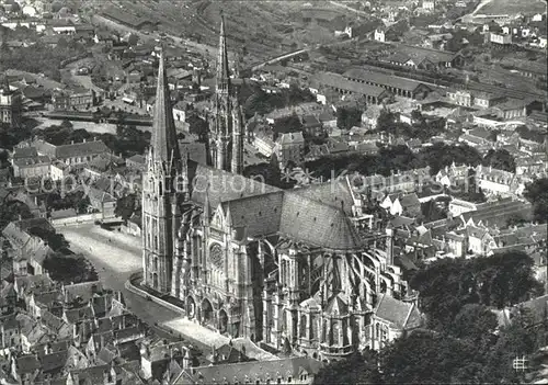 Chartres Eure et Loir Cathedrale vue aerienne Kat. Chartres