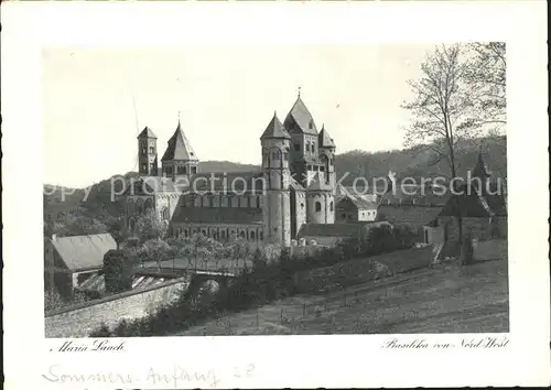 Maria Laach Glees Ansicht der Basilika von Nord West Abtei / Glees /Ahrweiler LKR