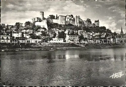 Chinon Indre et Loire Chateau dominant la Vienne Kat. Chinon