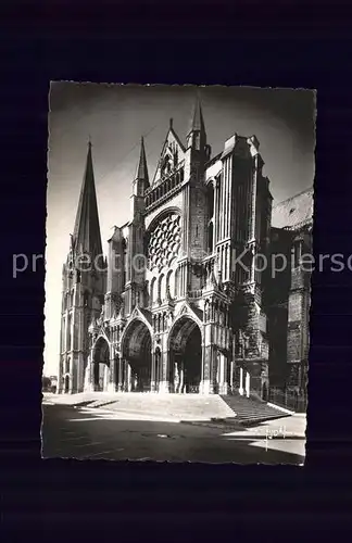 Chartres Eure et Loir Cathedrale Portail sud vieille tour Kat. Chartres