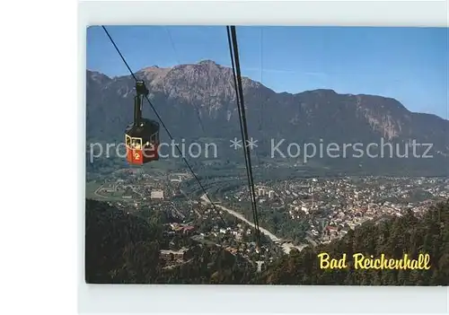 Bad Reichenhall Panorama Blick vom Predigtstuhl Seilbahn Kat. Bad Reichenhall