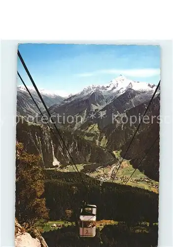 Mayrhofen Zillertal Panorama Blick von der Penkenbahn Bergstation Seilbahn Ahornspitze Kat. Mayrhofen