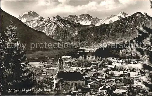 Mittenwald Karwendel Tirol Ortsansicht  Kat. Schwaz