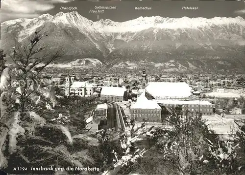 Innsbruck Brandjoch Sattelspitzen Frau Hitt Kemscher Hafelekar Kat. Innsbruck