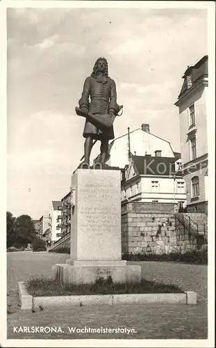 Karlskrona Wachtmeisterstatyn Kat. Karlskrona