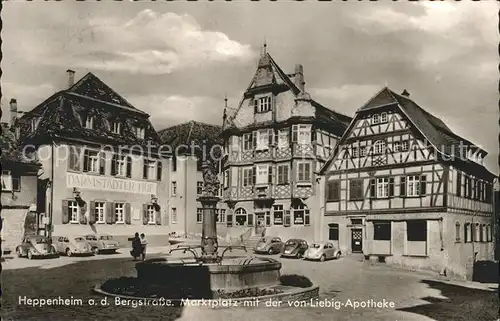 Heppenheim Bergstrasse Marktplatz Liebig Apotheke Kat. Heppenheim (Bergstrasse)