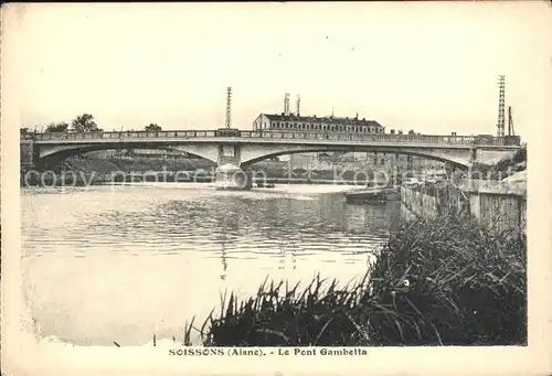 Soissons Aisne Pont Gametta Kat. Soissons