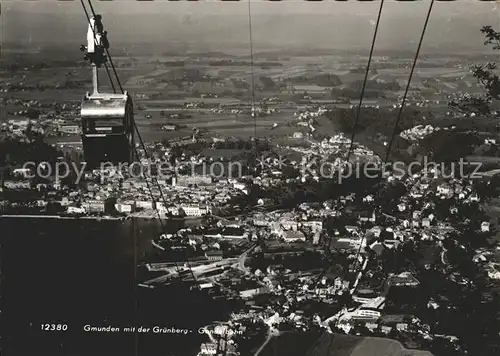 Gmunden Salzkammergut mit Gruenberg Seilbahn Kat. Gmunden