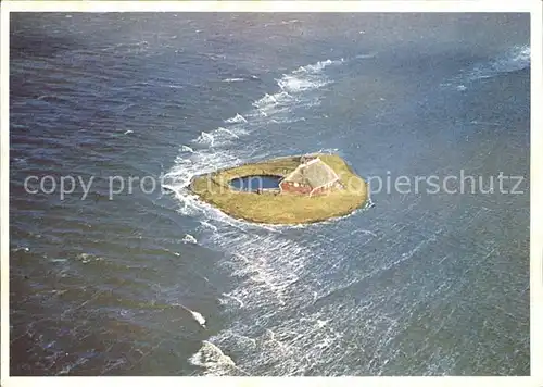 Hallig Habel Fliegeraufnahme Kat. Groede Hallig