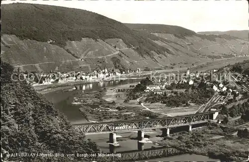 Alf Mosel Bullay Blick vom Berghotel Marienburg  Kat. Alf